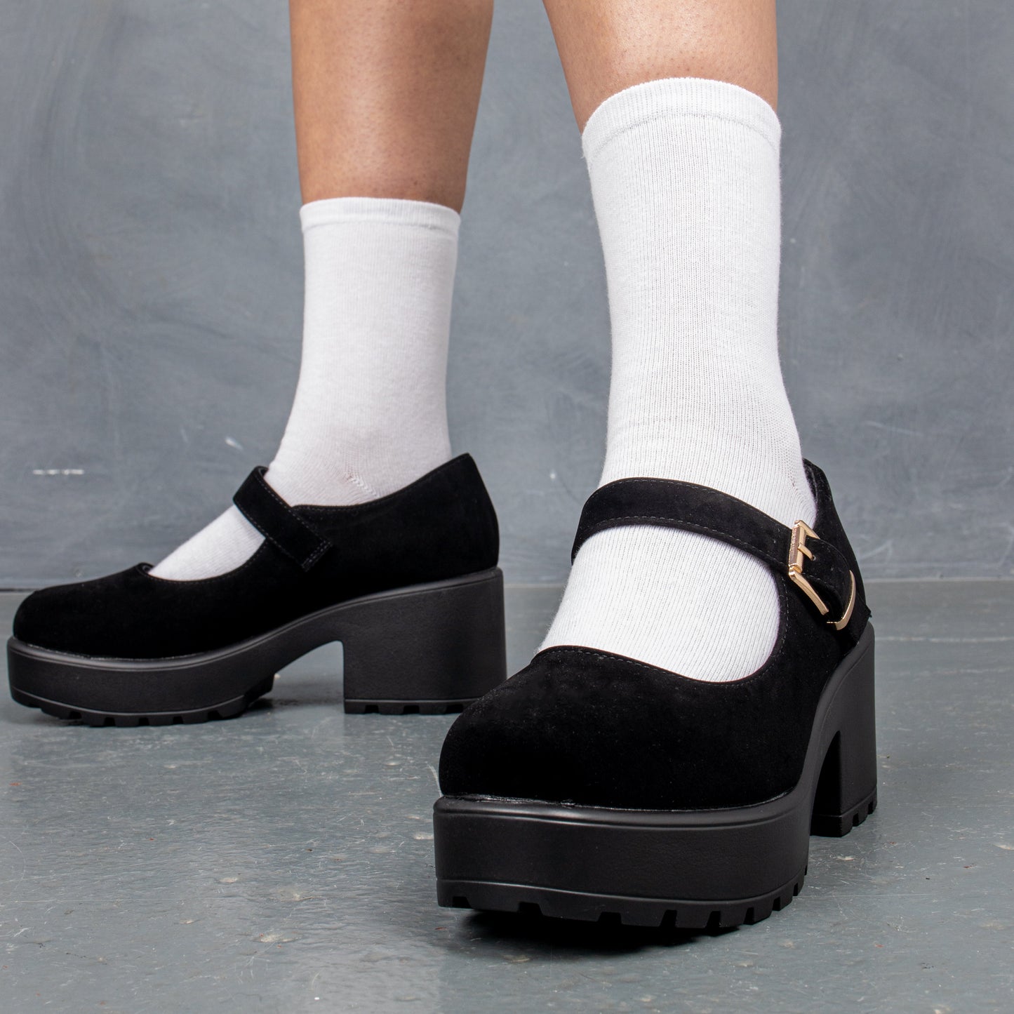 TIRA Black Mary Jane Shoes 'Suede Edition'