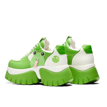 Fwoggy Woggy Says Hi Chunky Trainers - Green