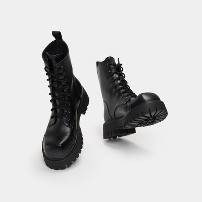 Gimli Men's Black Square Toe Lace Up Boots
