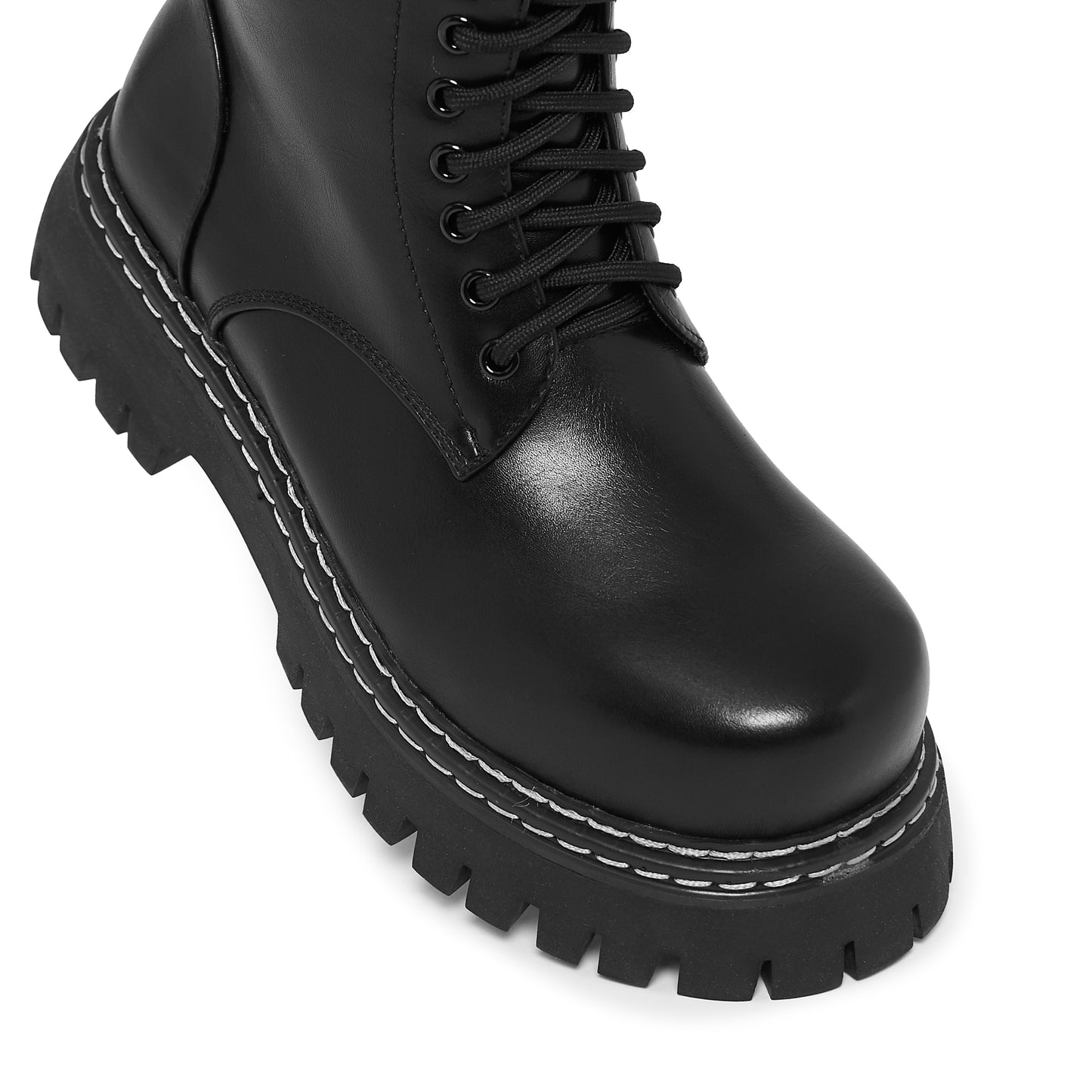 Arasaka Men's Double Rand Military Boots - Black