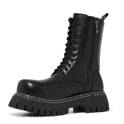 Arasaka Men's Double Rand Military Boots - Black