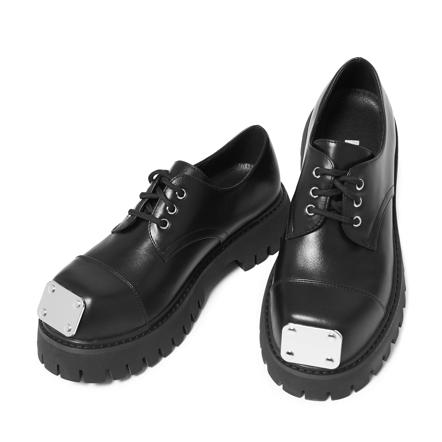 Gehrman Metal Cap Chunky Shoes - Black