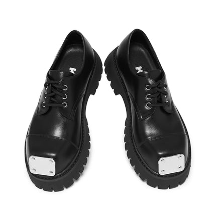 Gehrman Metal Cap Chunky Shoes - Black