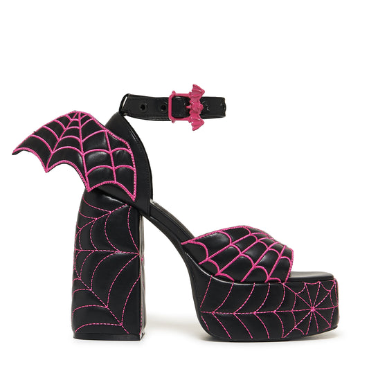 Haunt Couture Padded Chunky Heels - Black