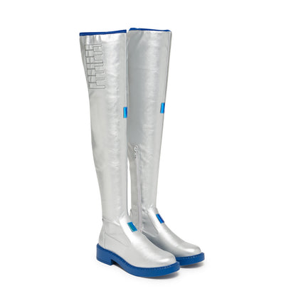The SNOW MIKU Long Boots - Silver