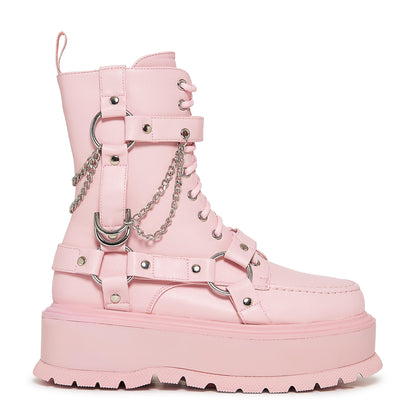 Yami Pastel Pink Platform Boots