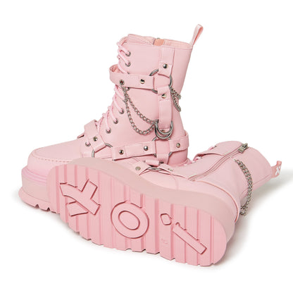 Yami Pastel Pink Platform Boots